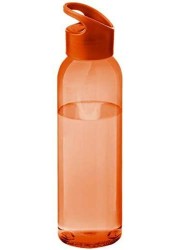 Generic Tritan Sport Bottle 650ml Light Weight Single Wall Twist-On Lid Spill Resistant Water Tumbler For Outdoor Sports Cycling Hiking Daily Use Transparent Orange