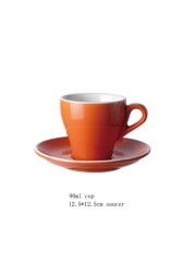 Sharpdo 90ML Glazed Coffee Cup And Dish Cup 90ML Saucer 12.5*12.5CM