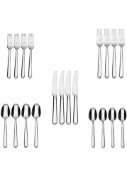 Silverware Set, 20 Pieces Flatware Set with Fork, Knife and Spoon, Service for 4 by Lorena