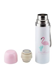 NESSAN 500ML VACCUM FLASK, PINK &amp; WHITE, AB-3802