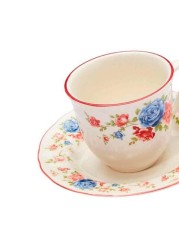 Claytan Cottage Roses Ceramic Cup And Saucer Set 200ml x2