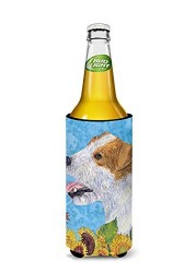 Caroline&#39;s Treasures Ss4137Muk Jack Russell Terrier In Summer Flowers Ultra Beverage Insulators For Slim Cans, Slim Can, Multicolor