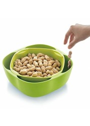 Home And Above Salad Bowl Set To Hold Fruits, Salads And More, Green/Yellow