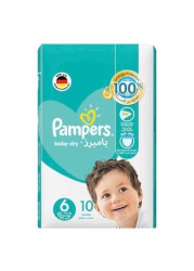 Pampers Baby Dry Diapers Extra Large Size 6 13+kg 10 Count