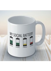 My Social Battery Coffee Mug