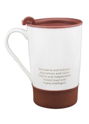 SHALLOW ZODIAC SIGN AQUARIUS EVERYDAY MUG WITH LID PZD-AQ-JZ122N