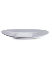 Al Hoora Set Of 6 Pcs Bormioli 27X24Cm Oval Dinner Plate, W/Gridline Design, Opal Material, Use For Serving Plate, Dinner Plate, Dishwasher Safe, Heat Resistant, Microwave Safe, Made In Spain