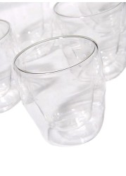 Goldedge - 6-Piece Wave Style Glass Clear 150 Ml