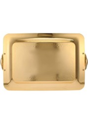 Almarjan 18/10 Stainless Steel Serving Tray Gold, Thrg2619/S/G822S Gold