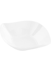 Restaurantware Comma Plate, White Plastic Wavy Plate - Elegant, Perfect For Cocktail Parties And Catered Events - Premium Plastic - 3.5 Inches - 100Ct Box