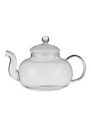 Goldedge - Glass Teapot Burner With 6 Glasses Set Clear 800 Ml