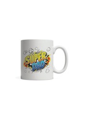 Giftmate Super Dad Printed Ceramic Tea and Coffee Mug 320ml