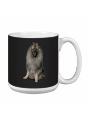 Tree Free Greetings XM29073 I Heart Keeshonds Artful Jumbo Mug, 20-Ounce, Grey