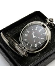 Yash Retro Style Roman Number Engraved Quartz Pocket Watch