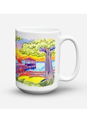 Caroline&#39;s Treasures 6060Cm15 Dock At The Pier Dishwasher Safe Microwavable Ceramic Coffee Mug 15 Ounce, 15 Ounce, Multicolor