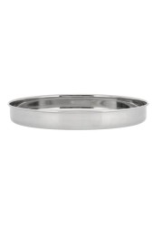 Royalford Khumcha Plate, Stainless Steel,28cm, RF10160 - Dinner Plate For Kids, Toddlers, Children, Feeding Serving Camping Plates, Reusable and Dishwasher Safe