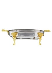 SPRINGS 3LITRE OVAL SHAPED FOOD WARMER - GOLD &amp; SILVER KC300G