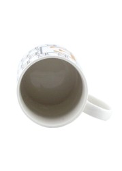 SHALLOW  LETTER E PRINTED  PORCELAIN TEA COFFEE MUG