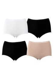 Ladies 4 pack cotton briefs with high quality and soft handfeel with Size 20