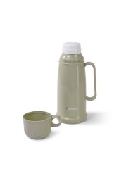 Fissman Vacuum Flask 450 ml Olive - Plastic Case With Glass Liner