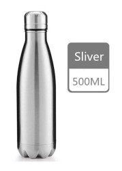 Generic Stainless Steel Vacuum Insulated Thermos Silver