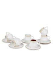 &quot;Shallow&quot; 12Pcs Coffee Cup &amp; Saucer Set 90ml RHF-90C