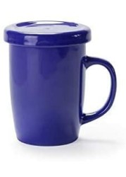 Generic 380ml Ceramic Mug With Cover Specially Designed For Tea Bags (Blue)