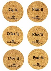 Corkology Home Sweet Home 2 Coaster Set, Cork