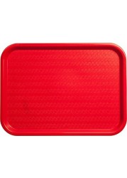 Carlisle Paddles CT121605 Caf Standard Cafeteria / Fast Food Tray, 12 x 16, Red (Pack of 24)