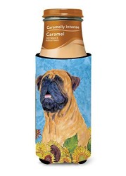 Caroline&#39;s Treasures Ss4153Muk Bullmastiff In Summer Flowers Ultra Beverage Insulators For Slim Cans, Slim Can, Multicolor