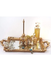 Luxury Gold Silvery Decorative Antique Storage Mirror Tray