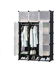 Generic Combine Simple Single Wardrobe Wardrobe Assembly Plastic Storage Receive Contracted And Contemporary Economy 12 Cabinet Door Hang 2 Shoes Six Frames