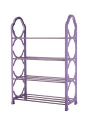 Generic 4-Layer Simple Shoe Rack Purple/White