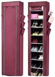 Generic Shoe Cabinet 10-Tier Stand Rack Organizer With Cover