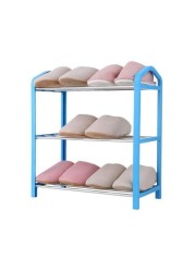 Generic 3-Tier Shoe Rack Stand Blue 42X20X45Centimeter