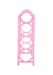 Sharpdo 4-Layer Simple Shoe Rack Pink 75X3X23Cm