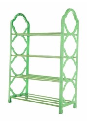 Sharpdo 4-Layer Shoe Rack Green/White