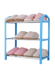 Generic-3-Tier Shoe Rack Shoes Tower Storage Organizer Shelf Cabinet for Home &amp; Office Easy to Assemble Blue