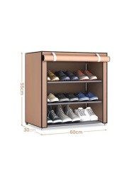 Generic-Non-woven Storage Shoe Rack Hallway Cabinet Organizer Holder 3/4/5/6/8 Layers Dustproof Assemble Shoes Shelf DIY Home Furniture