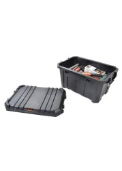 TACTIX - 45 Litre - Heavy Duty Storage Box - 60.5 W x 38.3 D x 32.5 H cm - Black - TTX-320502