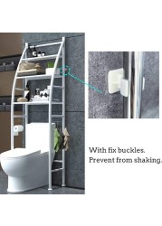 NuSense Metal Toilet Cabinet Shelving Kitchen Bathroom Space Saver Shelf Organizer Holder New