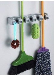 Generic Wall Mounted Mop And Broom Holder Grey