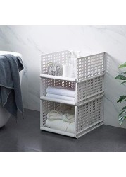 Generic 1 Pc Foldable Clothes Storage Basket Holders Closet Organizer Wardrobe Rack Partition Board Stacking Drawers