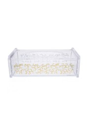 Al Hoora Acrylic Tissue Box With Golden Design