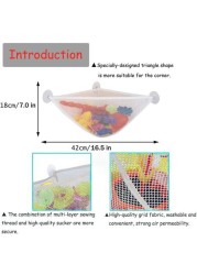 Generic Mesh Bath Toy Organizer 3 Ultra Strong Hooks The Perfect Net For Bathtub Toys &amp; Bathroom Storage These Multi Use Organizer Bags Make Bath Toy Storage Easy For Kids Toddlers &amp; Baby