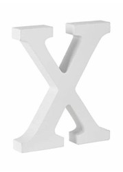 East Lady Decorative Wooden Alphabet Letter X White 15x12x0.7cm