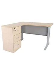 Mahmayi Stazion Modern Office Workstation Desk -W120Cms X D120Cms X H75Cms (Oak)