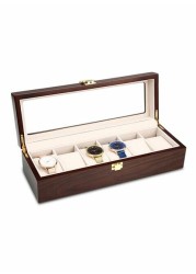 East Lady 6 Grid Wood Watch Organizer 2018082540