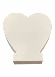 East Lady Decorative Wooden Heart Beige 7x8x2cm