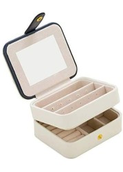 Generic Portable Jewelry Display Box Makeup Organizer Jewelry Container And Casket Gift Box- White